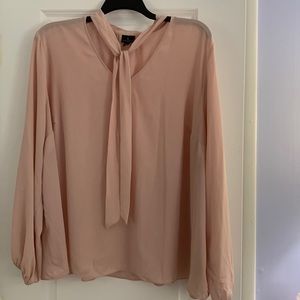 Worthington woman 3x tie top mauve blouse